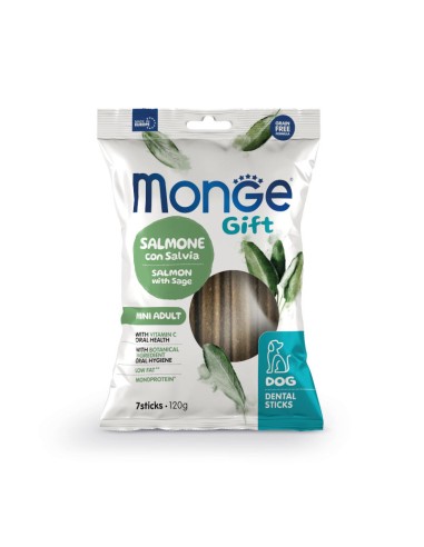 Monge Gift Dental sticks Dog Mini Adult Salmon with sage 120g
