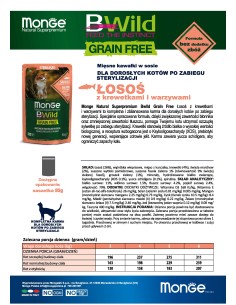 Monge B Wild Grain Free Jabalí Con Verduras Comida Húmeda Para Gatos  Esterilizados 85g