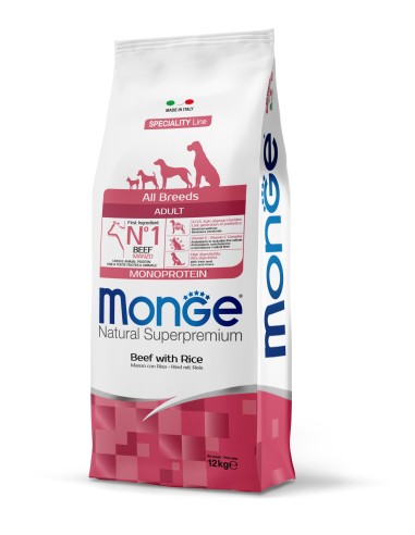 MONGE MONOPROTEIN BEEF AND RICE 12KG