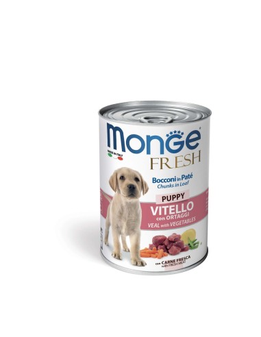 MONGE FRESH PUPPY VEAL WITH VEGETABLES 400g