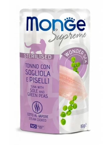 outlet Monge Supreme pouch Sterilised Tuna with sole and peas 80g