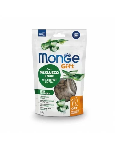 OUTLET Monge Gift Filled and Crunchy Cat Adult Cod with aloe vera 60g