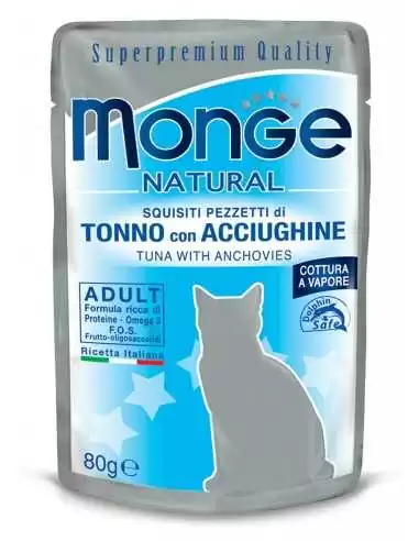 MONGE NATURAL TUNA WITH ANCHOIS IN GALLERY 80G