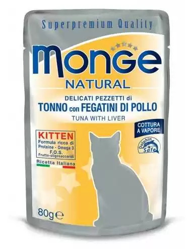 MONGE NATURAL KITTEN TUNA WITH POULTRY LIVER IN GALLERY 80G