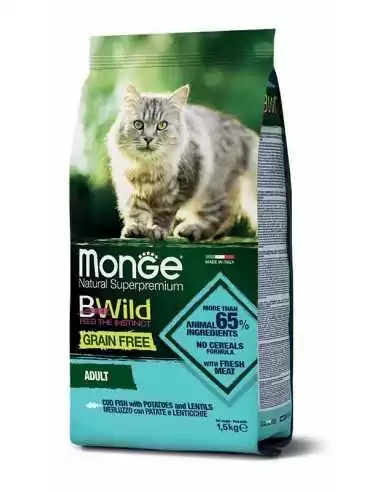 BWILD GRAIN FREE CAT ADULT DORSZ Z ZIEMNIAKAMI I SOCZEWICĄ 1,5kg