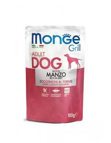 MONGE GRILL-MEAT PIECES WITH BEEF 100g
