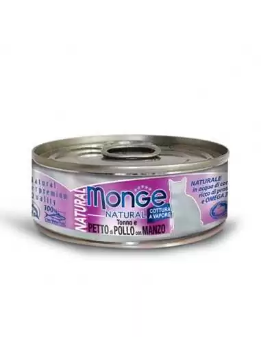 MONGE NATURAL TUNA WITH CHICKEN AND BEEF 80G