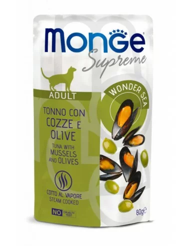Monge Supreme pouch Adult Tuna with mussels and olives 80g