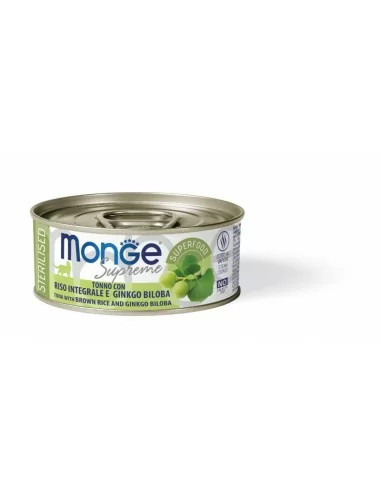 Monge Supreme can Sterilised Tuna with brown rice and ginkgo biloba 80g