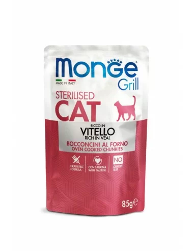 MONGE GRILL Cat Sterilised Cielęcina 85g