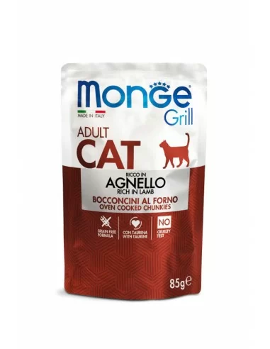 MONGE GRILL Cat Adult Jagnięcina 85g