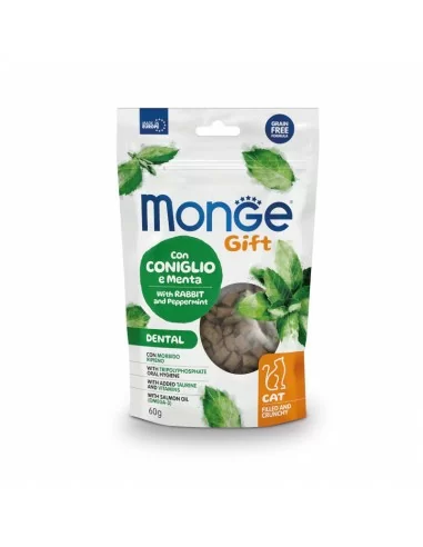 Monge Gift Dental Filled and Crunchy Cat Adult Rabbit with peppermint 60g