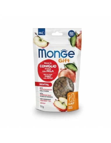 Monge Gift Meat Minis Dental Cat Adult Królik z jabłkiem 50g