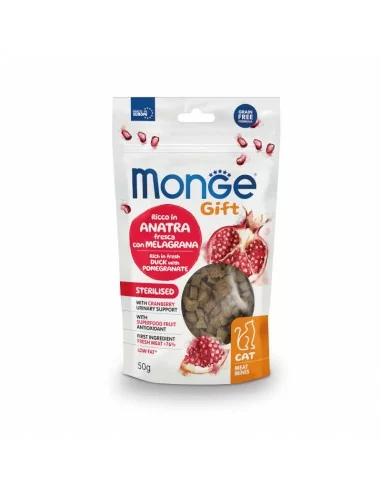 Monge Gift Meat Minis Cat Sterilised Duck with pomegranate and cranberries 50g